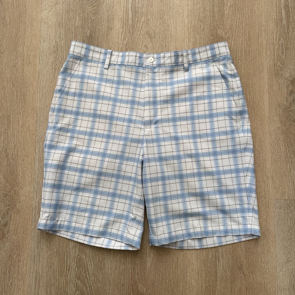 Footjoy Shorts‎ Mens 36 Plaid Chino Performance Golf Tech Active Stretch FJ